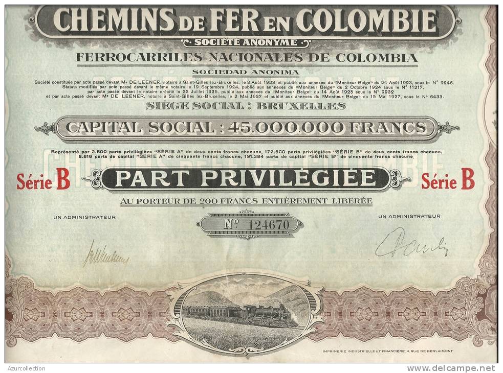 CHEMIN DE FER EN COLOMBIE - Spoorwegen En Trams