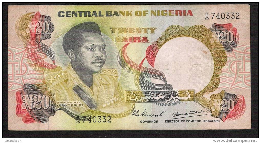 NIGERIA   P18c   20  NAIRA   1977 Signature 4   FINE - Nigeria