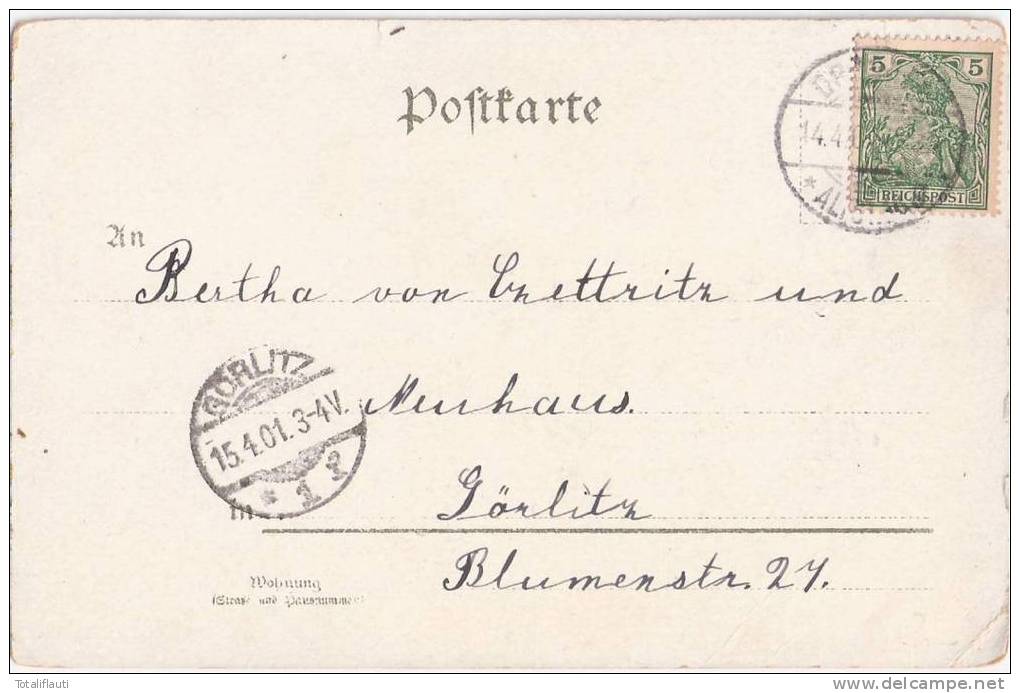 Gruss Aus Berlin Kaiser Wilhelm Gedächtniskirche Belebt Intakt Color Litho 14.4.1901 Gelaufen - Mitte