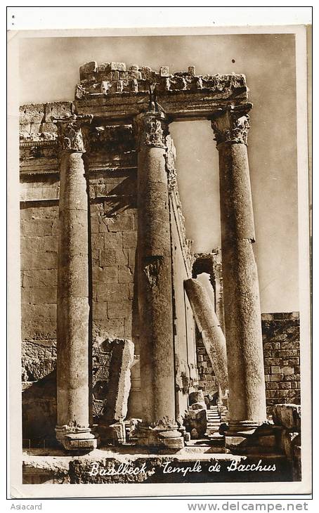 Baalbeck Temple De Bacchus  1952 No Stamp - Liban