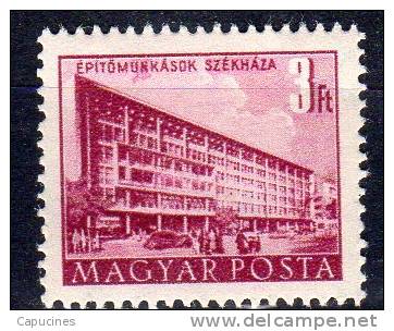 HONGRIE  - 1951: "Maison Des Ouvriers Du Bâtiment"  - N° 1010* - Unused Stamps