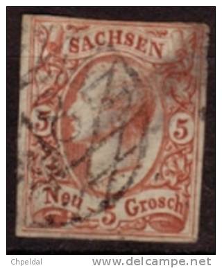 Saxe - Sachsen / Y&T No 11 Mi Nr 12 / 70.00 Euros (Aminci, Dünne Stelle) - Sachsen