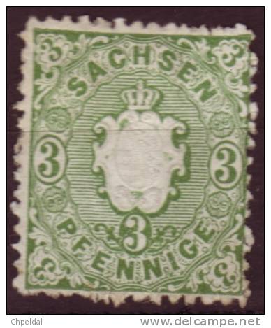 Saxe - Sachsen / Y&T No 13 (*) Mi Nr 14 (*) / 2.20 Euros - Saxe