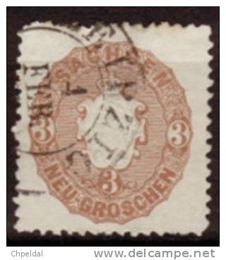Saxe - Sachsen / Y&T No 17 Mi Nr 18 / 12.00 Euros - Saxony