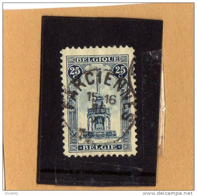 Oblitéré 164 Perron De Liège - Farciennes - Used Stamps