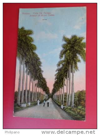 Habana Cuba Avenue De Palmas   1928 Cancel  -  -- Ref 365 - Cuba