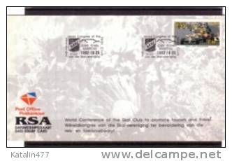 SOUTH AFRICA, 1992. Sport, Formula 1.Grand Prix, World Conference Of The Skal Club,  Date-Stamp Card - Briefe U. Dokumente