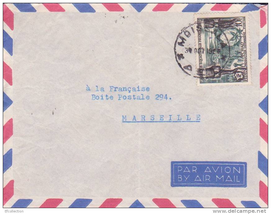 MOISSALA ( PETIT BUREAU ) TCHAD - AFRIQUE - COLONIES - AVION - LETTRE - MARCOPHILIE - Covers & Documents