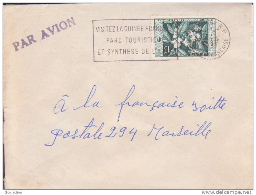 Conakry Guinée Guinéa Afrique Colonie Française Lettre Par Avion Pour Marseille Marcophilie - Lettres & Documents