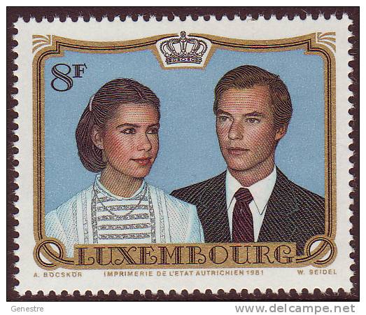 Luxembourg - 1981 - Y&T  986 ** (MNH) - Mariage Du Gd-Duc Héritier Henri Et Maria Teresa - Neufs