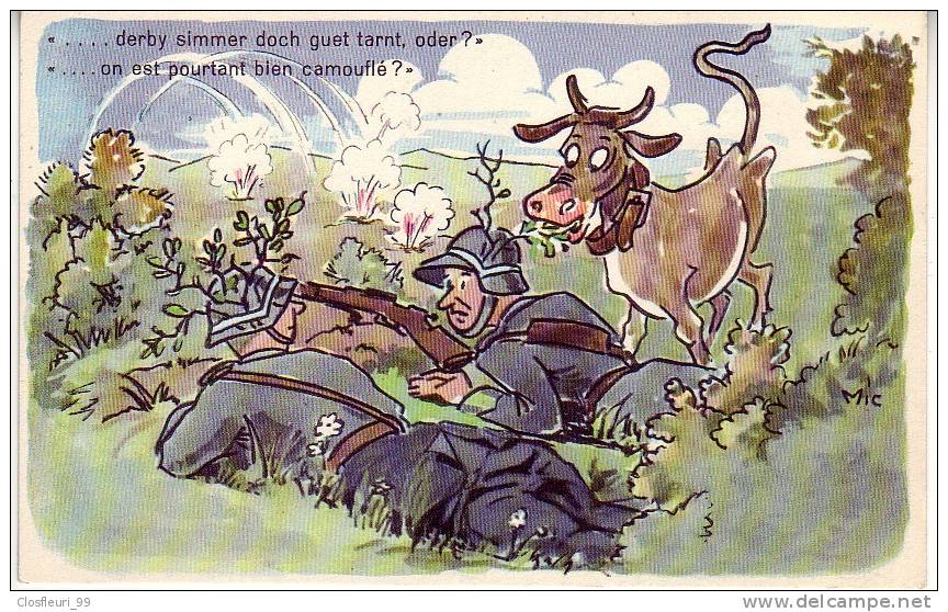 Humour. Armée Suisse / Stempel 0098 Caserne Dübendorf - Dorf