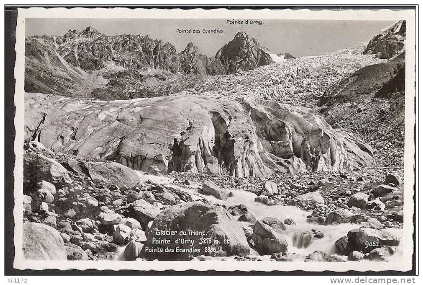 X0035 Glacier Du Trient,Pointe D'Orny,Ecandies.Visa Censure Militaire 1939,non Circulé. Perrochet 9053 - Trient