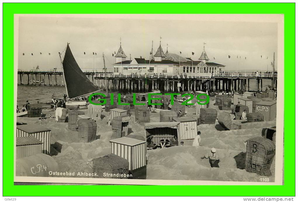 OSTSEEBAD AHLBECK, USEDOM - STRANDLEBEN - ANIMATED - VERLAG E. RUBIN & CO - - Usedom