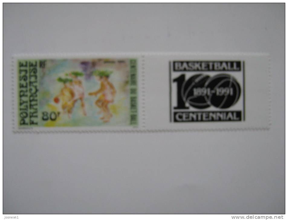 POLYNESIE   P 382 * *    BASKET BALL   Avec Logo    SPORT - Unused Stamps