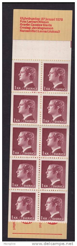 1976  Gustave VI 1 Kr.  Carnet Complet  ** - 1951-80