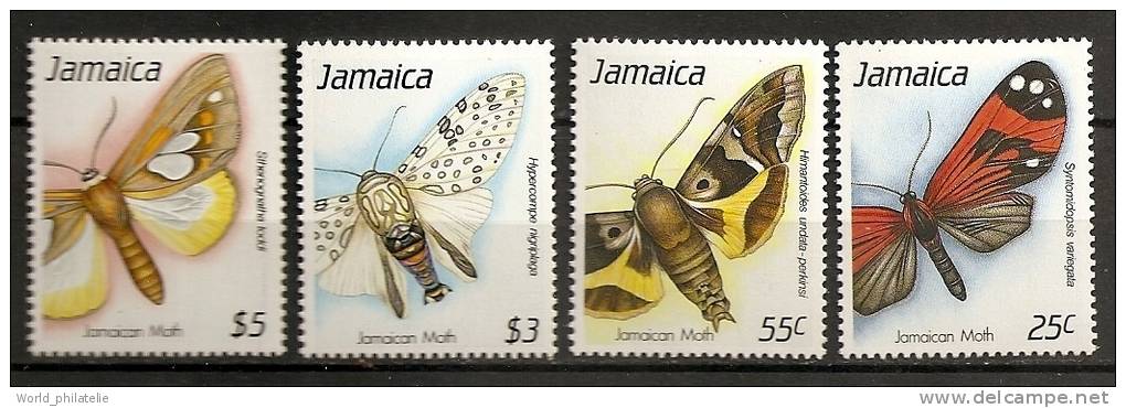 Jamaique Jamaica 1989 N° 743 / 6 ** Faune, Lépidoptère , Papillons, Syntomidopsis, Himantoides, Hypercompe, Sthenognatha - Jamaique (1962-...)