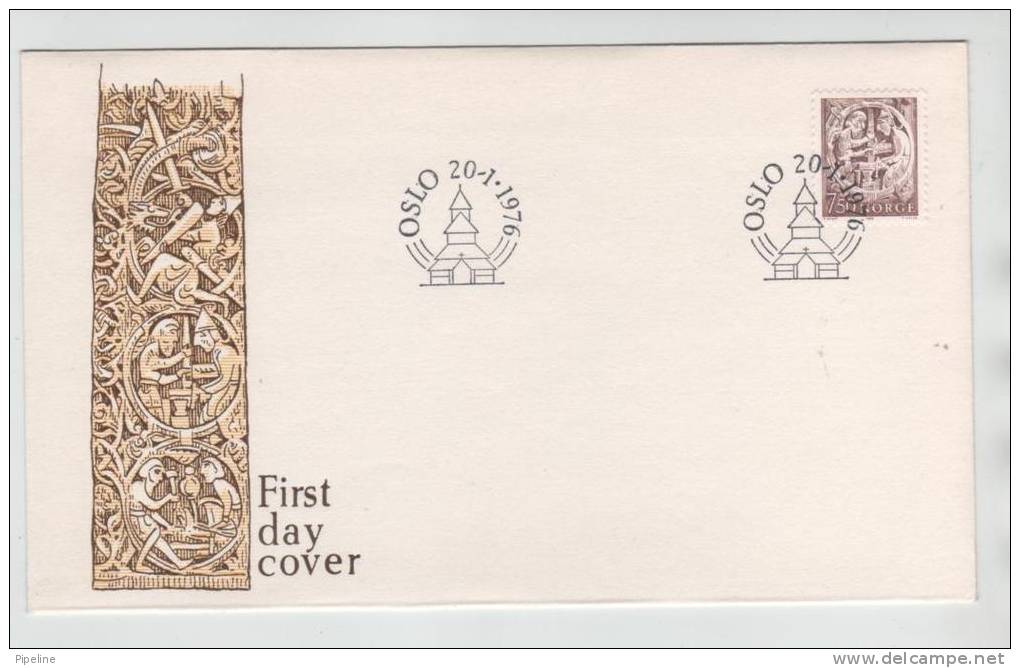 Norway FDC High Value 7.50 20-1-1976 With Cachet - FDC