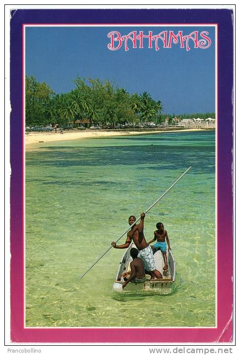 BAHAMAS-WANT TO GO FISHING ? / THEMATIC STAMP-BIRD - Bahamas