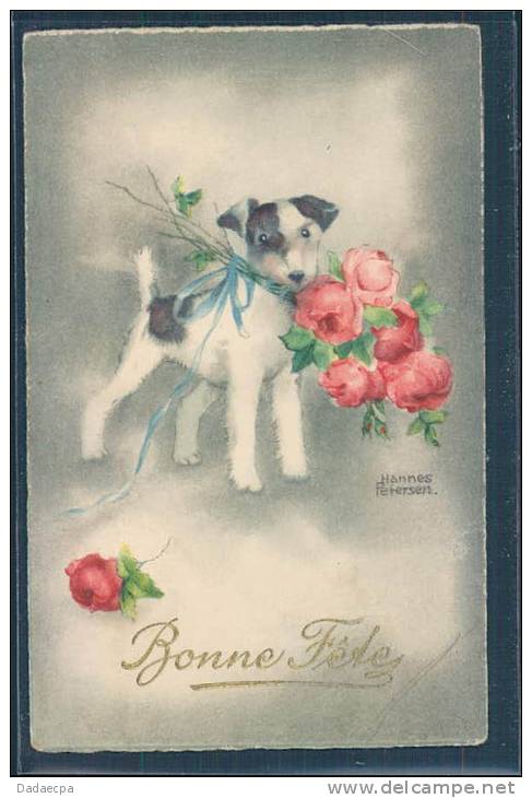 Petersen Hannes, Bonne Fête, Fleurs, Chien, - Petersen, Hannes