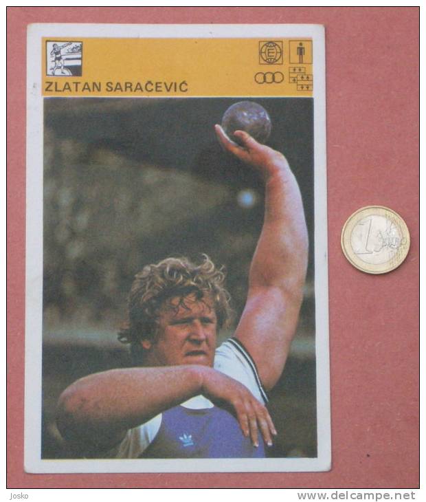 ATHLETICS  Zlatan Saracevic  - Shot Put  ( Yugoslavia Vintage Card Svijet Sporta ) Athletisme Atletismo Atletica - Leichtathletik