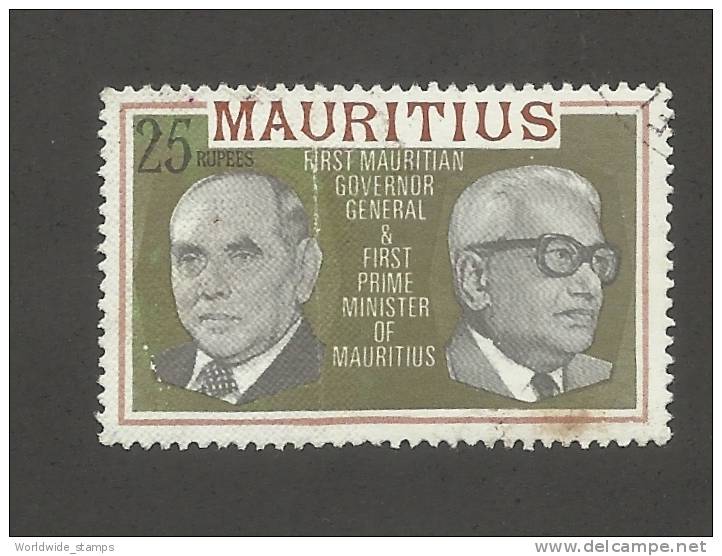 Mauritius 1978 Raman Osman 25r First Governor General And Seewoosagur Ramgoolan, First Prime Minister,used Stamp, 1978 - Maurice (1968-...)