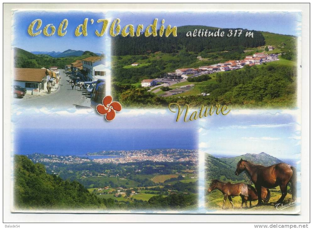 CPM - COL D'IBARDIN (64) Les Ventas - Vue Sur Saint-jean-de-luz (cheval) Frontière Franco-espagnole - Autres & Non Classés