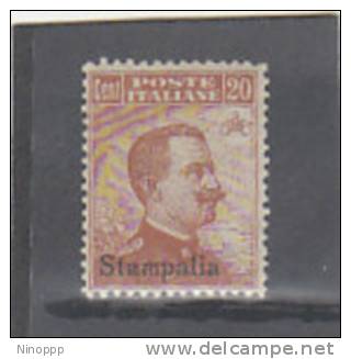 Aegean Islands -Stampalia 1922 20c Orange Wtmk MH - Egée (Stampalia)
