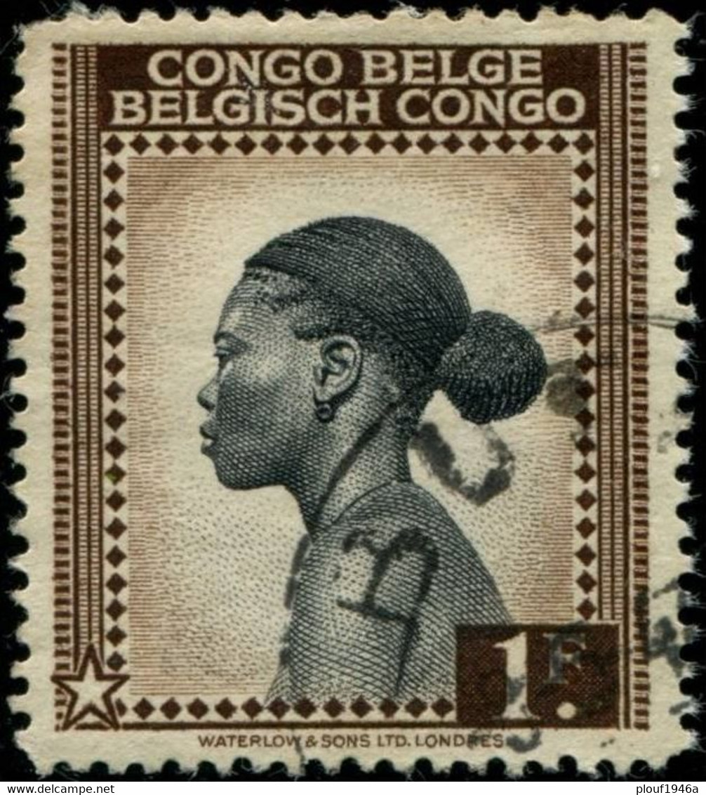 Pays : 131,1 (Congo Belge)  Yvert Et Tellier  N° :  257 (o) - Usados