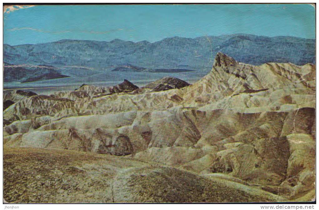 USA-Postcard 1970-Manly Beacon And Death Valley From Zabriskie Point - Death Valley