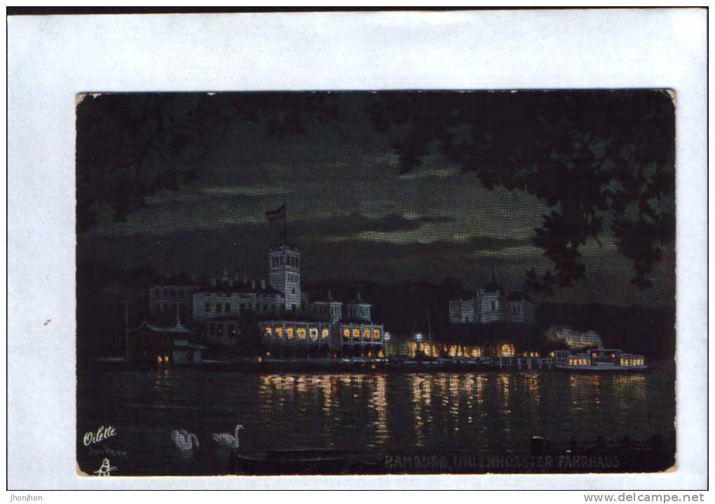 Deutschland-Postkarte 1914-Hamburg-Uhlenhorster Fahrhaus - Nord