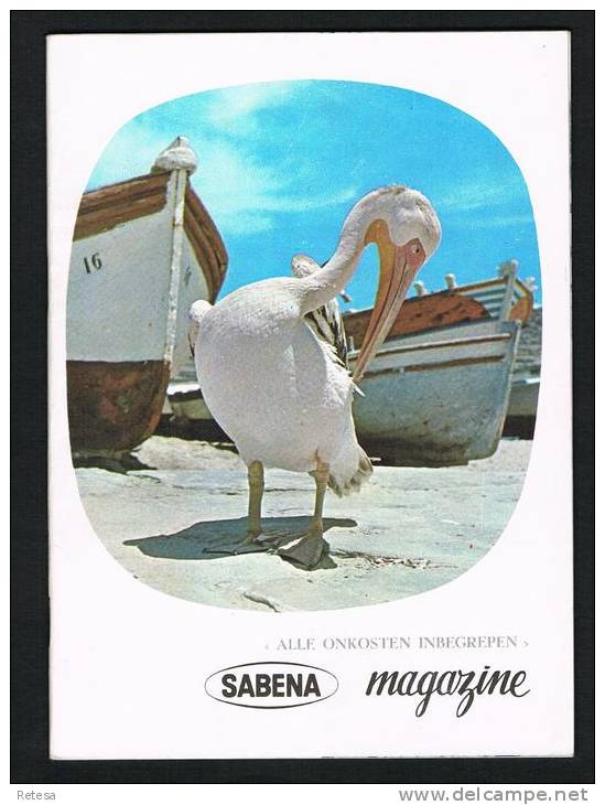 OUDE  MAGAZINE  SABENA  N°36  MEI 1962  ALLE ONKOSTEN INBEGREPEN - Autres & Non Classés