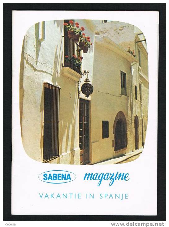 OUDE  MAGAZINE  SABENA  N°41  MAART 1963  VAKANTIE  IN SPANJE - Otros & Sin Clasificación