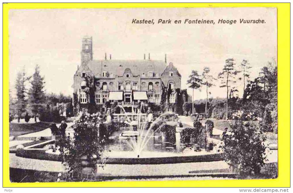 * Baarn (Utrecht) * (Uitgave Firma Voskuijl) Kasteel, Park En Fonteinen, Hooge Vuursche, Chateau, CPA - Baarn