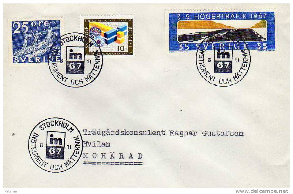 Carta, Stockholm 1967, Suecia, Cover - Brieven En Documenten