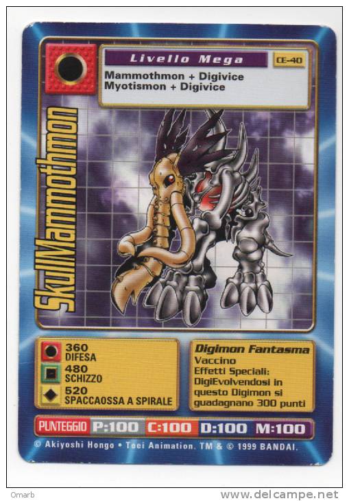 Dig007 - Carte Da Gioco Card Game Digimon Anime, Manga Toei Animation SkullMammothmon CE-40 - Altri & Non Classificati