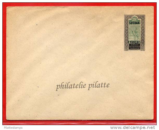 SOUDAN ENTIER POSTAL 25C COVER - Andere & Zonder Classificatie