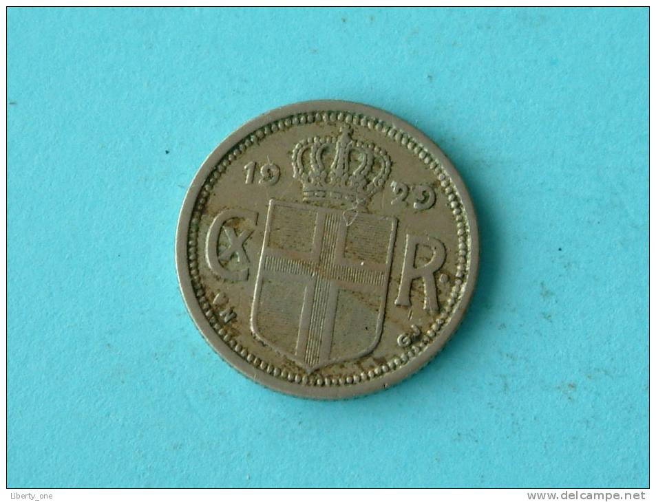 1929 - 10 AURAR / KM 1.1 ( Uncleaned Coin / For Grade, Please See Photo ) !! - Islandia