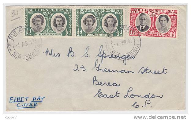 1953 Southern Rhodesia. Air Mail Letter, Cover Sent To London, England. Bulawayo 22.Jan.1953. (H72c004) - Rhodésie Du Sud (...-1964)