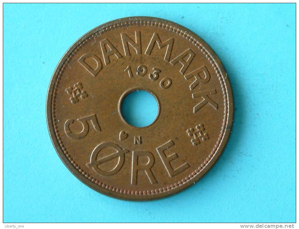 1930 - 5 ORE / KM 828.2 ( Uncleaned Coin / For Grade, Please See Photo ) !! - Danemark