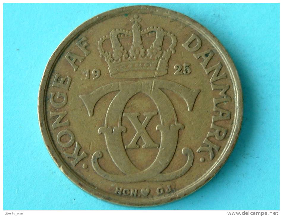 1925 - 1 KRONE / KM 824.1 ( Uncleaned Coin / For Grade, Please See Photo ) !! - Danemark