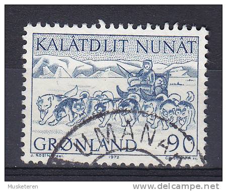 Greenland 1972 Mi. 80   90 Ø Postbeförderung In Grönland Hundeschlitten Dog Sled Attelage De Chiens (Cz. Slania) - Usati