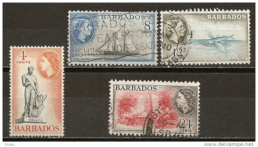 Barbades Barbados 1953 Vues Views Obl - Barbados (...-1966)