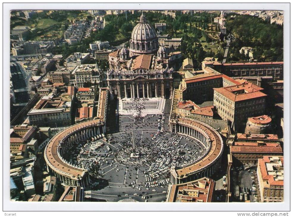 ROMA - CITTA' DEL VATICANO - Piazza San Pietro. Veduta Aerea. Viaggiata 1965 - Altri & Non Classificati