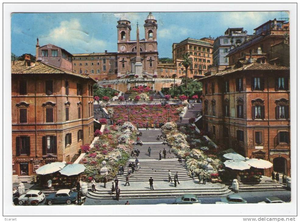 ROMA - Piazza Di Spagna. Trinità Dei Monti. Viaggiata 1970 - Altri & Non Classificati