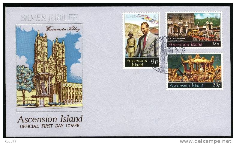 1977 Ascension Islands FDC Cover. Silver Jubilee. (H141c001) - Ascensione