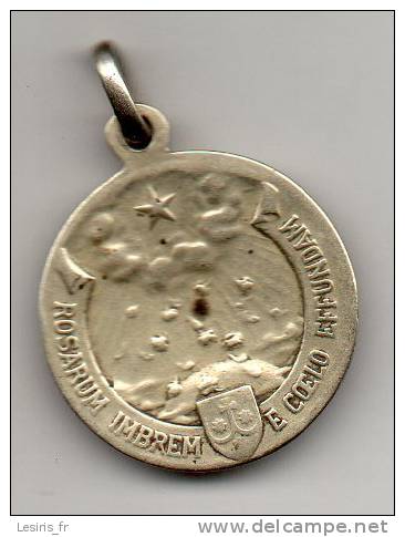 MEDAILLE RELIGIEUSE - SANCTA TERESIA A JESU INFANTE - J. B. ROSARUM IMBREM E COELO EFFUNDAM - ARGENT ? - Religione & Esoterismo