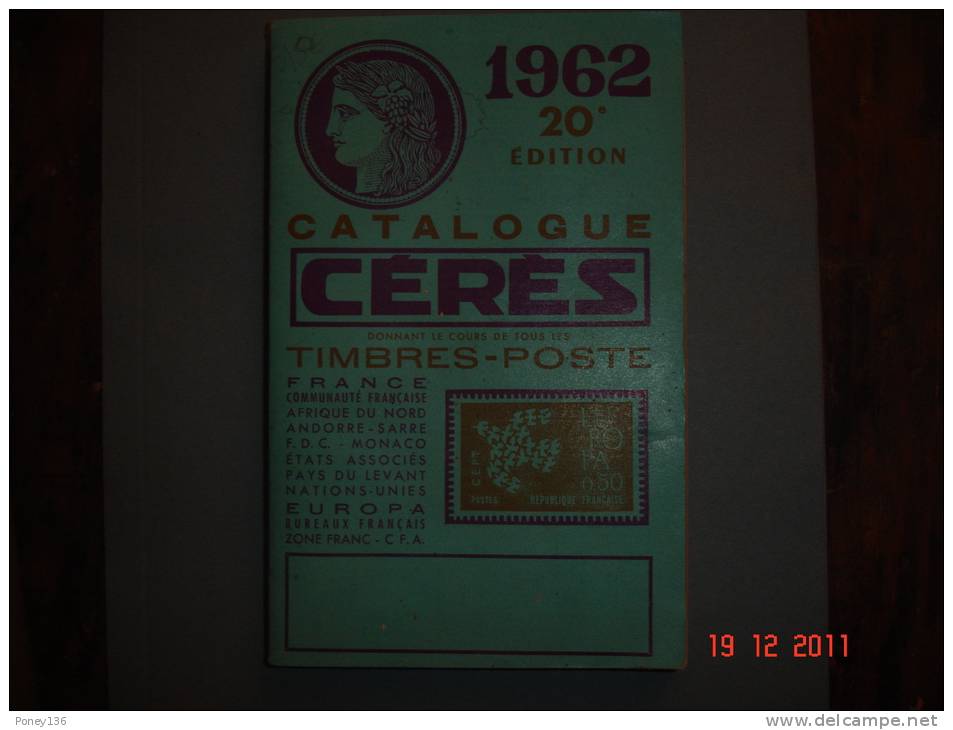 Catalogues   De Timbres Tellier 1961 Et  Ceres1962 - Frankreich