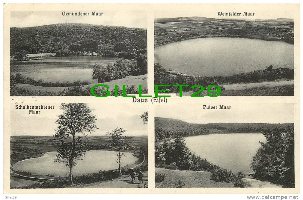 DAUN-EIFEL, GERMANY - 4 MULTIVIEWS - TRAVEL IN 1929 - VERLAG A. SCHNEIDER - - Daun