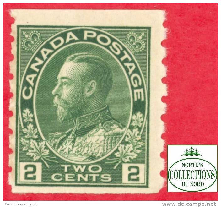 Canada # 128 Scott - Unitrade - Mint - 2 Cents - Coil George V - Dated: 1912-24 - Neufs