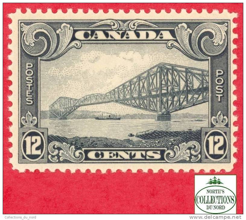 Canada # 156 Scott - Unitrade - Mint - 12 Cents - Quebec Bridge - Dated: 1928-9 / Pont De Québec - Unused Stamps